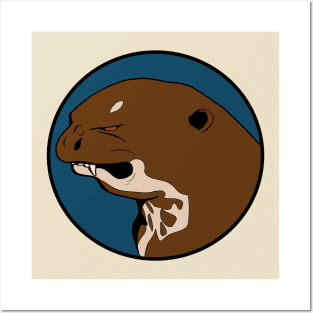 Angry Otter - Funny Animal Design Posters and Art